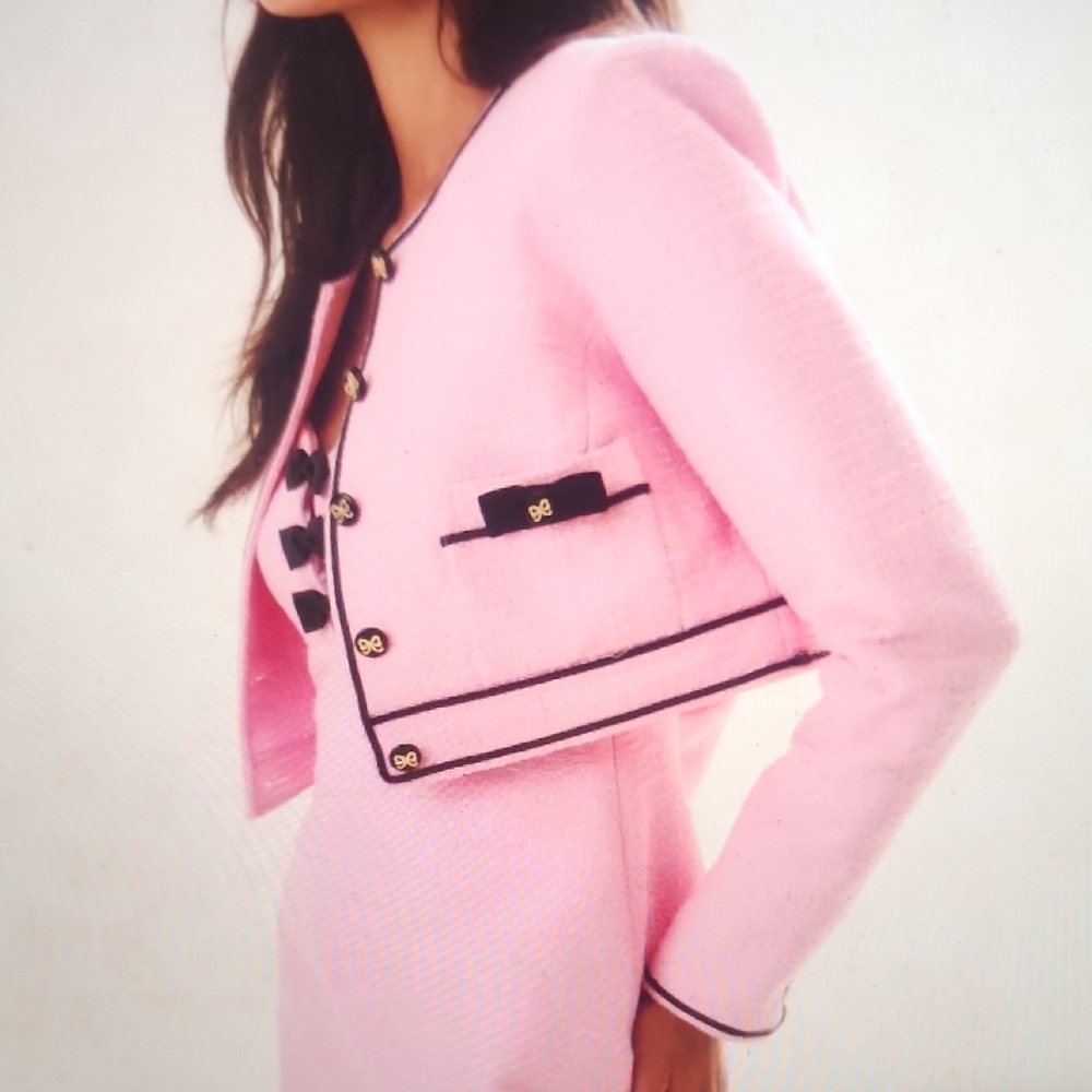Love Shack Fancy Talika Jacket Size 14 Pirouette Pink $495